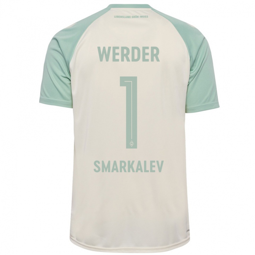 Kids Football Stefan Smarkalev #1 Off-White Light Green Away Jersey 2024/25 T-Shirt Australia