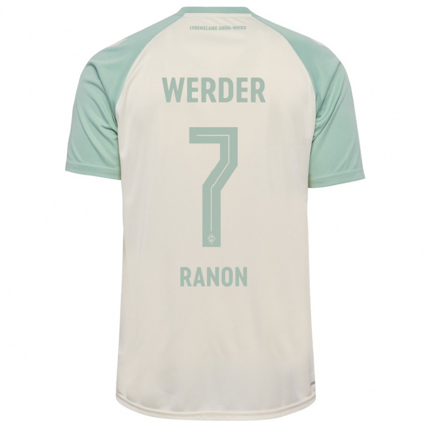 Kids Football Yuval Ranon #7 Off-White Light Green Away Jersey 2024/25 T-Shirt Australia