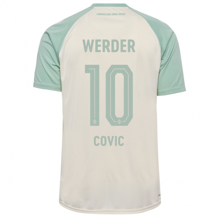 Kids Football Patrice Covic #10 Off-White Light Green Away Jersey 2024/25 T-Shirt Australia