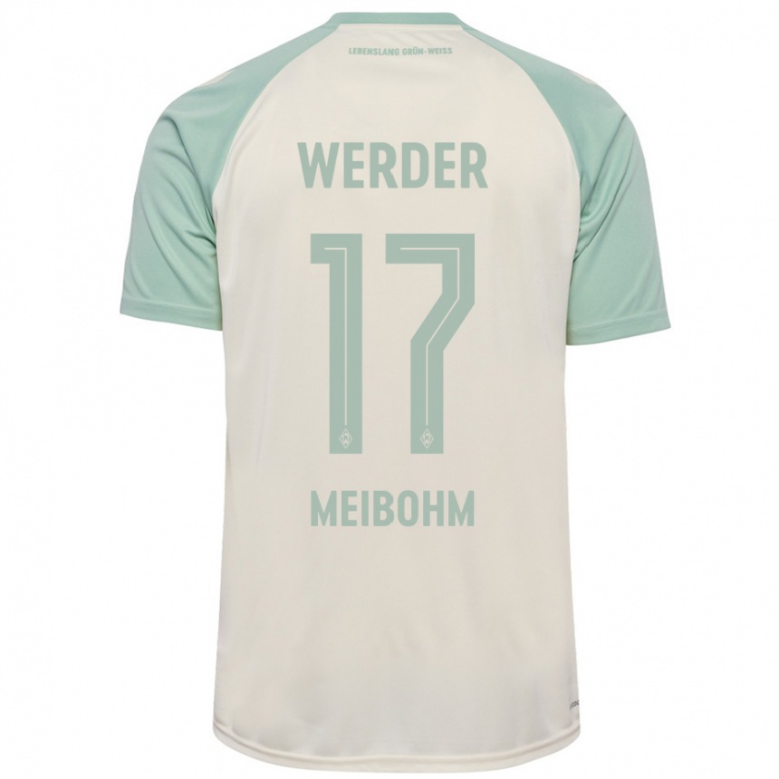 Kids Football Joel Meibohm #17 Off-White Light Green Away Jersey 2024/25 T-Shirt Australia