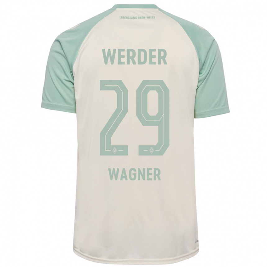 Kids Football Paul Wagner #29 Off-White Light Green Away Jersey 2024/25 T-Shirt Australia