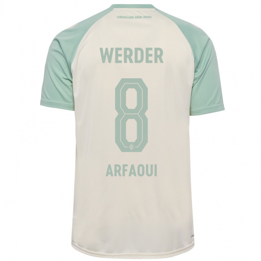 Kids Football Amira Arfaoui #8 Off-White Light Green Away Jersey 2024/25 T-Shirt Australia