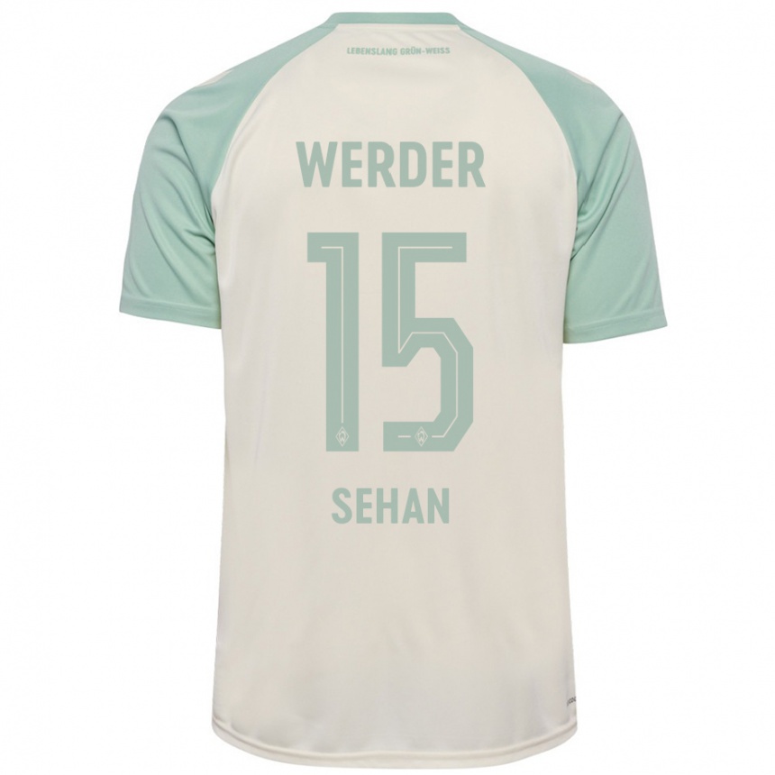 Kids Football Jasmin Sehan #15 Off-White Light Green Away Jersey 2024/25 T-Shirt Australia