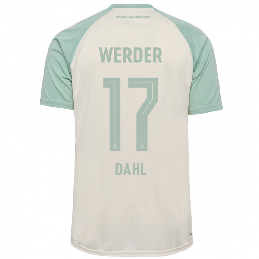 Kids Football Amira Dahl #17 Off-White Light Green Away Jersey 2024/25 T-Shirt Australia