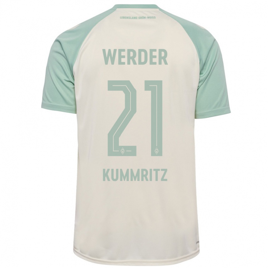 Kids Football Liam Kümmritz #21 Off-White Light Green Away Jersey 2024/25 T-Shirt Australia