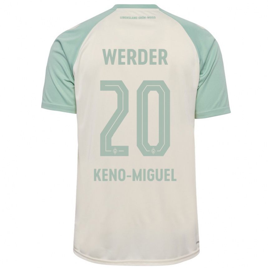 Kids Football Keno-Miguel Meyer #20 Off-White Light Green Away Jersey 2024/25 T-Shirt Australia