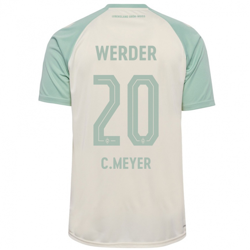 Kids Football Christin Meyer #20 Off-White Light Green Away Jersey 2024/25 T-Shirt Australia