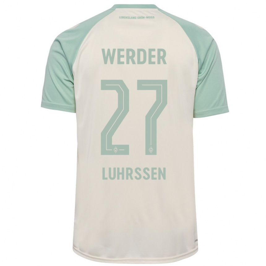 Kids Football Nina Luhrssen #27 Off-White Light Green Away Jersey 2024/25 T-Shirt Australia