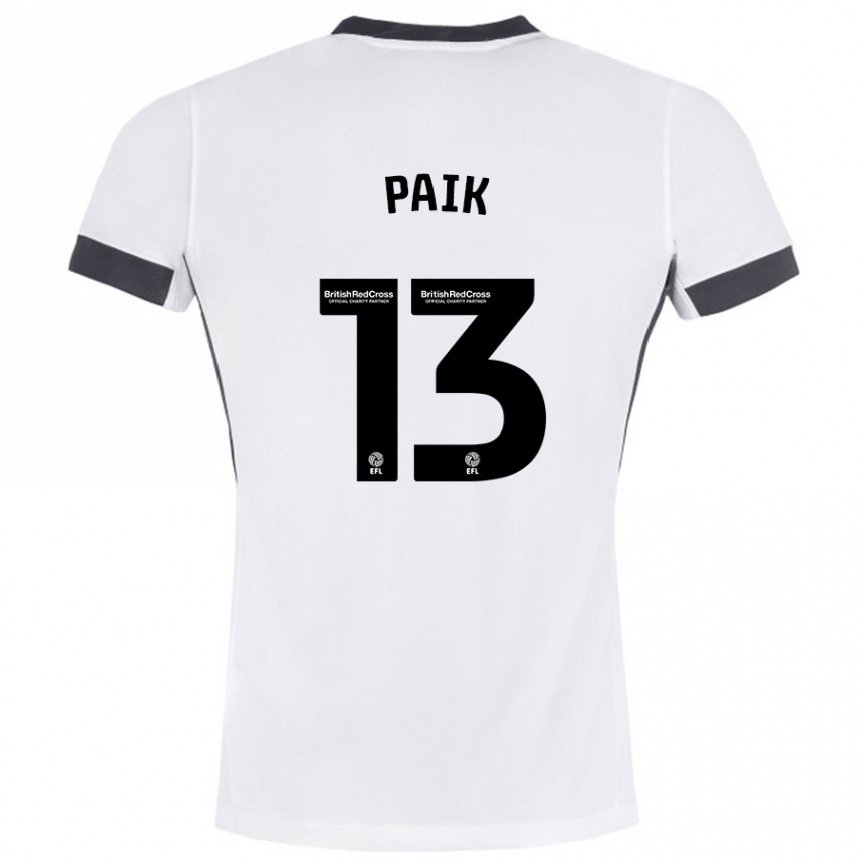 Kids Football Seung-Ho Paik #13 White Black Away Jersey 2024/25 T-Shirt Australia