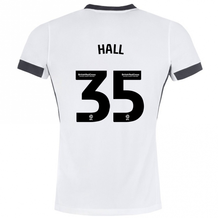 Kids Football George Hall #35 White Black Away Jersey 2024/25 T-Shirt Australia