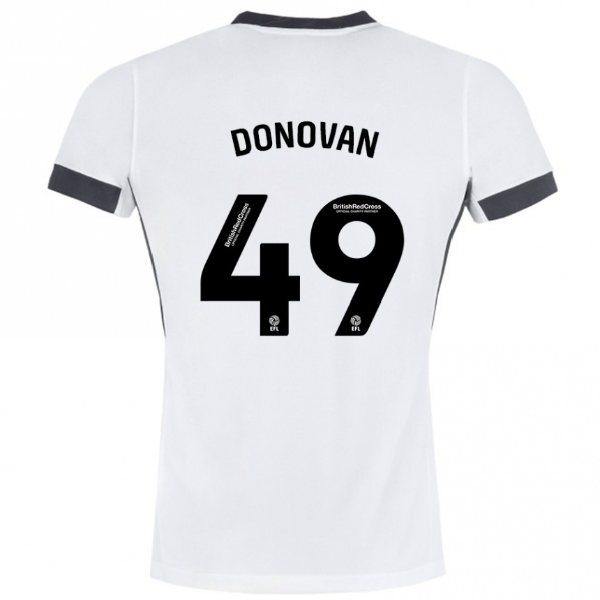 Kids Football Romelle Donovan #49 White Black Away Jersey 2024/25 T-Shirt Australia