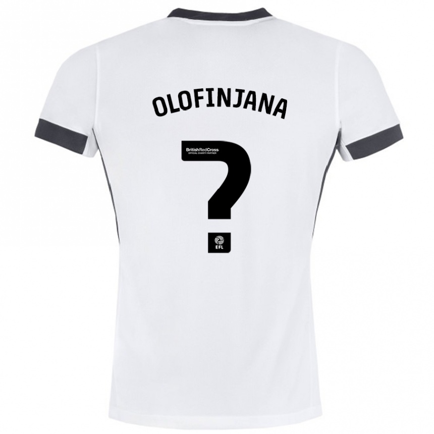 Kids Football Femi Olofinjana #0 White Black Away Jersey 2024/25 T-Shirt Australia