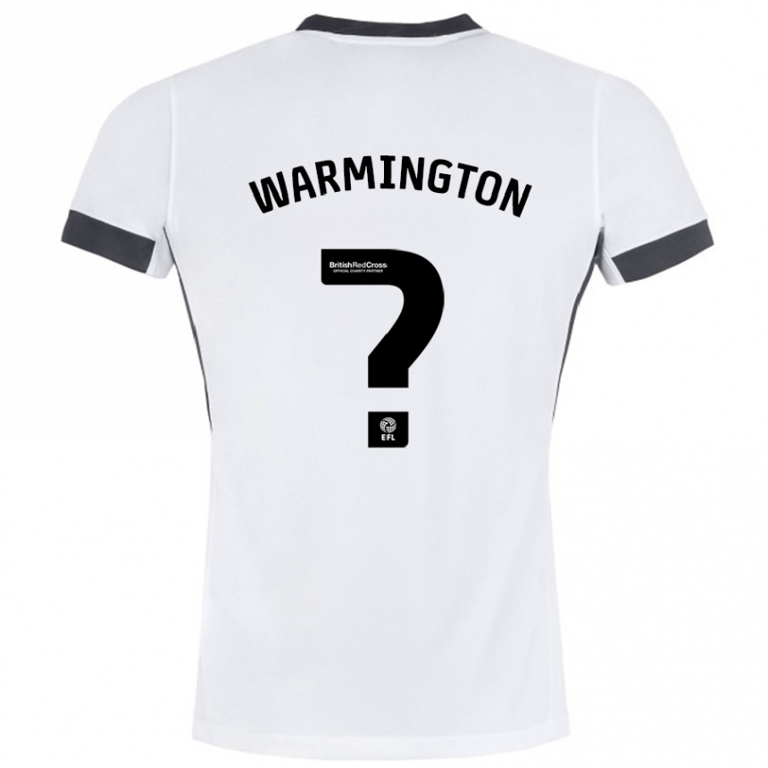 Kids Football Tyrese Warmington #0 White Black Away Jersey 2024/25 T-Shirt Australia