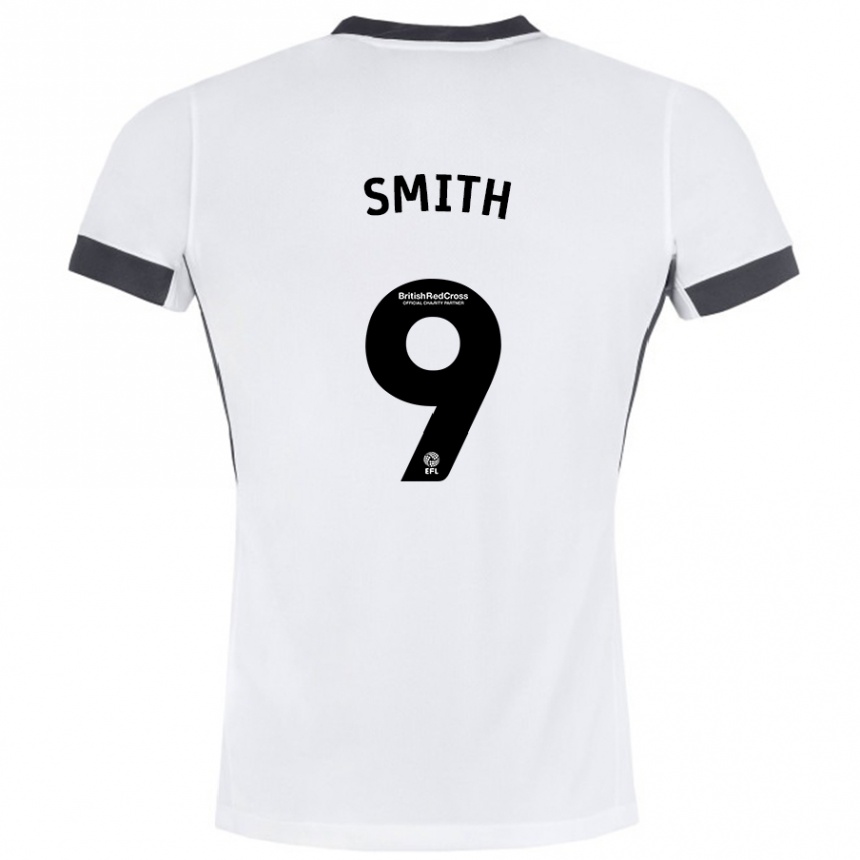 Kids Football Libby Smith #9 White Black Away Jersey 2024/25 T-Shirt Australia