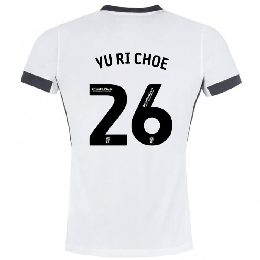 Kids Football Yu-Ri Choe #26 White Black Away Jersey 2024/25 T-Shirt Australia