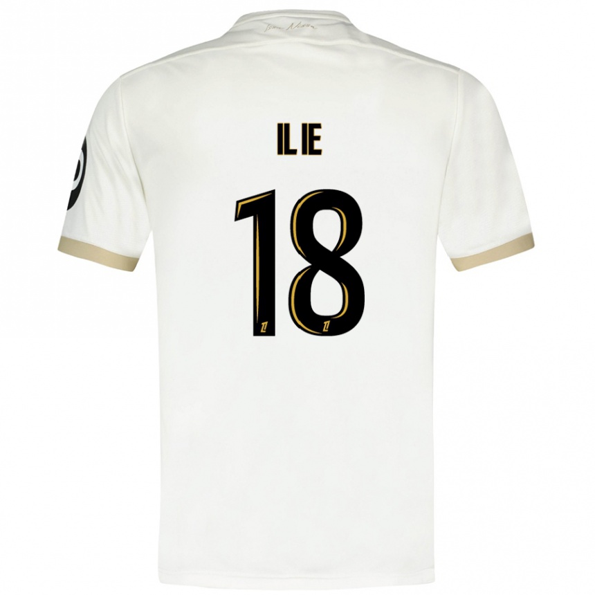 Kids Football Rareș Ilie #18 White Gold Away Jersey 2024/25 T-Shirt Australia