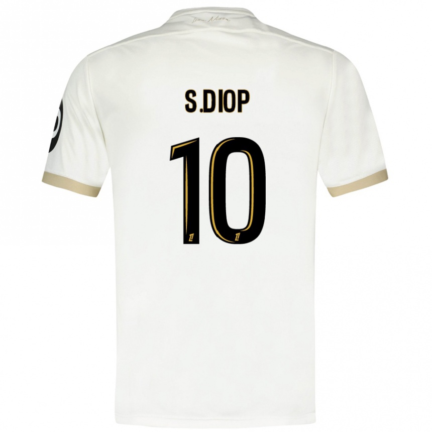 Kids Football Sofiane Diop #10 White Gold Away Jersey 2024/25 T-Shirt Australia