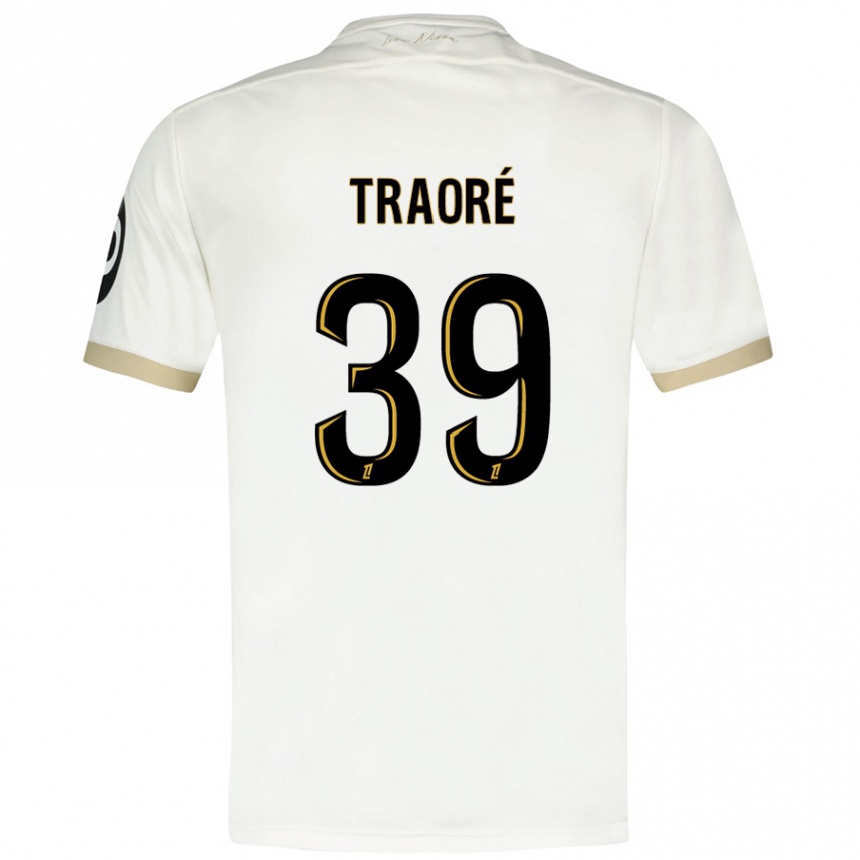 Kids Football Daouda Traoré #39 White Gold Away Jersey 2024/25 T-Shirt Australia