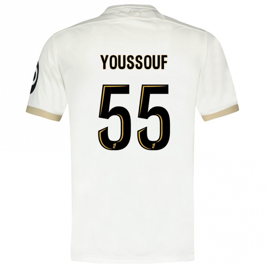 Kids Football Youssouf Ndayishimiye #55 White Gold Away Jersey 2024/25 T-Shirt Australia