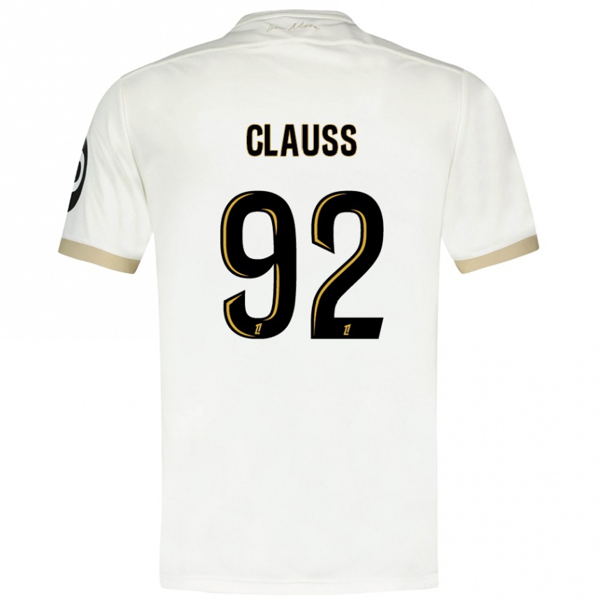 Kids Football Jonathan Clauss #92 White Gold Away Jersey 2024/25 T-Shirt Australia