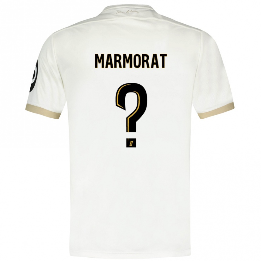 Kids Football Mathéo Marmorat #0 White Gold Away Jersey 2024/25 T-Shirt Australia