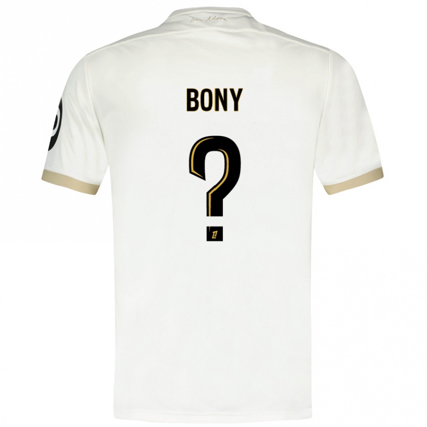 Kids Football Geoffroy Bony #0 White Gold Away Jersey 2024/25 T-Shirt Australia