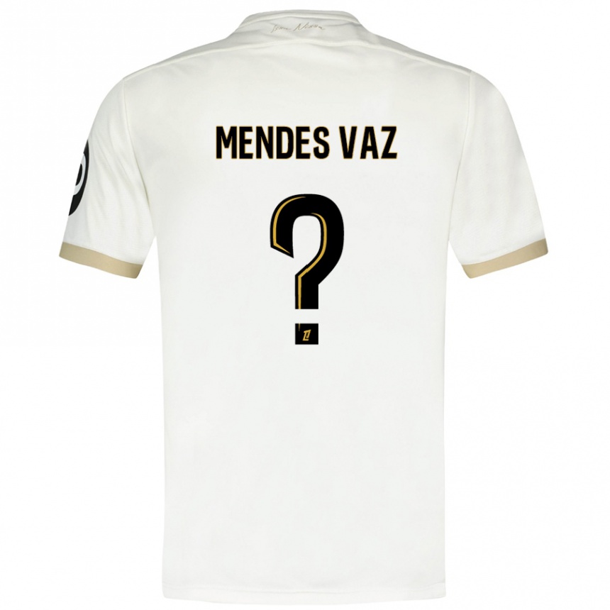 Kids Football Hernâni Mendes Vaz #0 White Gold Away Jersey 2024/25 T-Shirt Australia