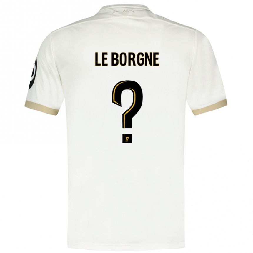 Kids Football Andréa Le Borgne #0 White Gold Away Jersey 2024/25 T-Shirt Australia