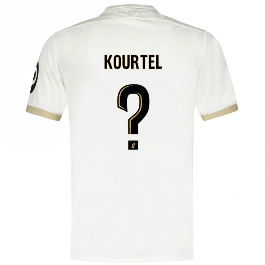 Kids Football Kaïs Kourtel #0 White Gold Away Jersey 2024/25 T-Shirt Australia