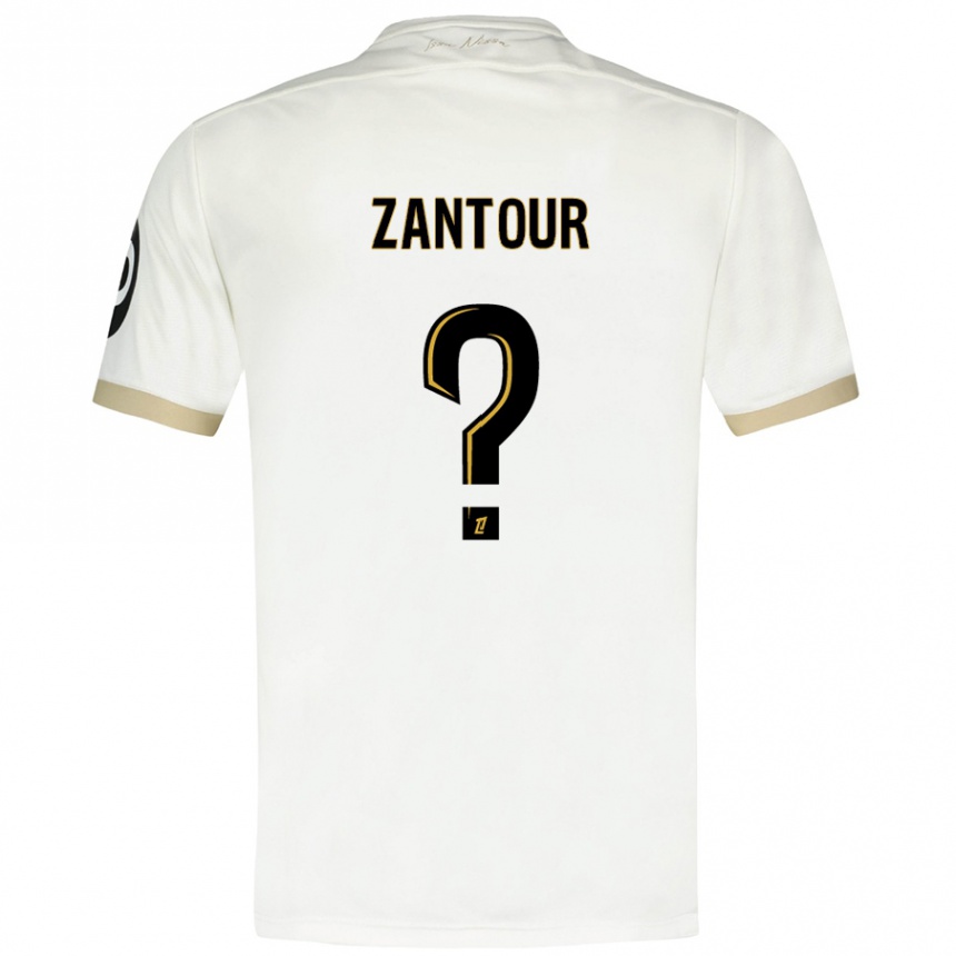 Kids Football Ishaq Zantour #0 White Gold Away Jersey 2024/25 T-Shirt Australia