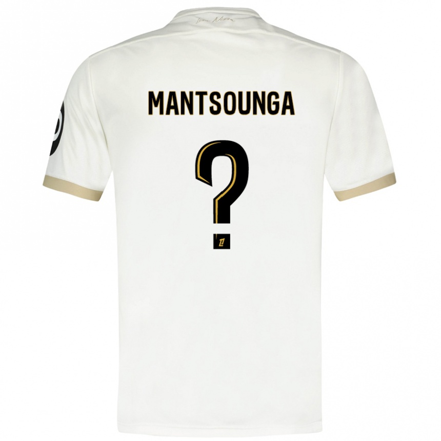 Kids Football Brad-Hamilton Mantsounga #0 White Gold Away Jersey 2024/25 T-Shirt Australia