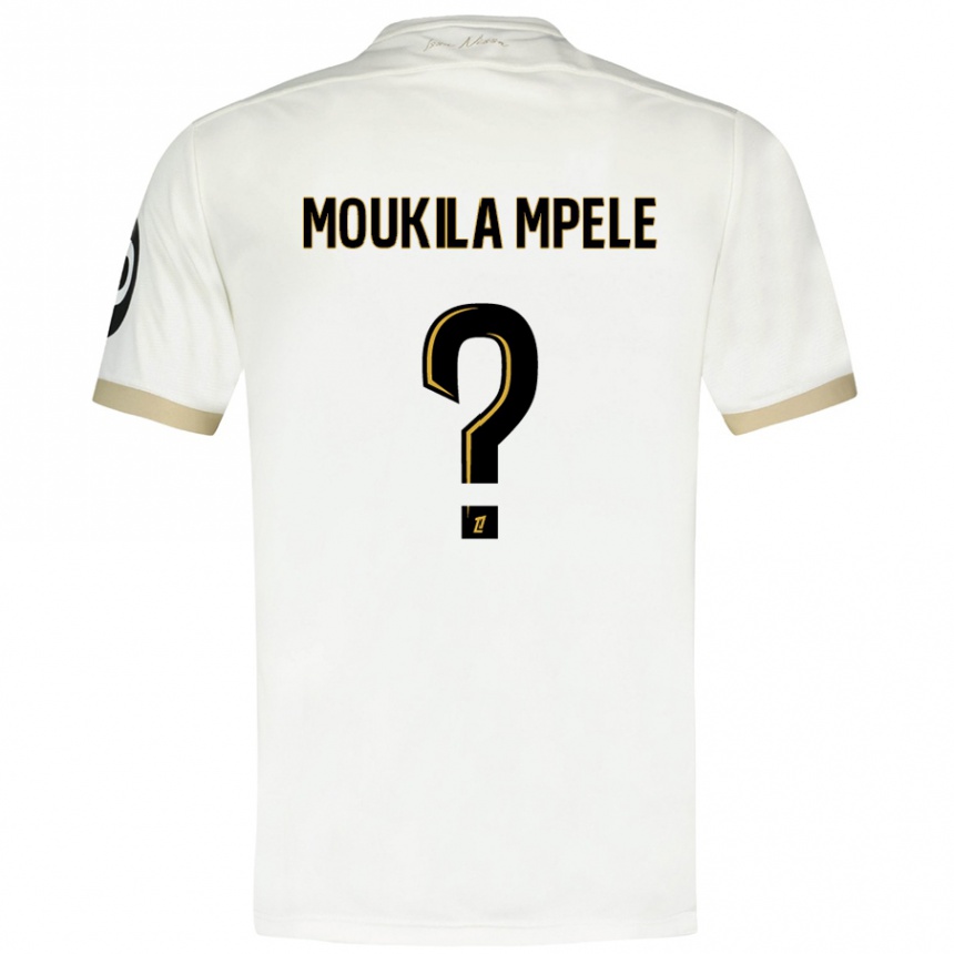 Kids Football Beny Moukila Mpele #0 White Gold Away Jersey 2024/25 T-Shirt Australia