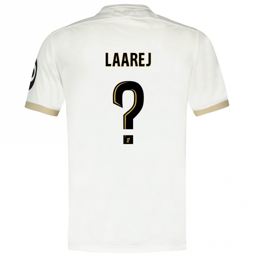 Kids Football Nassim Laarej #0 White Gold Away Jersey 2024/25 T-Shirt Australia