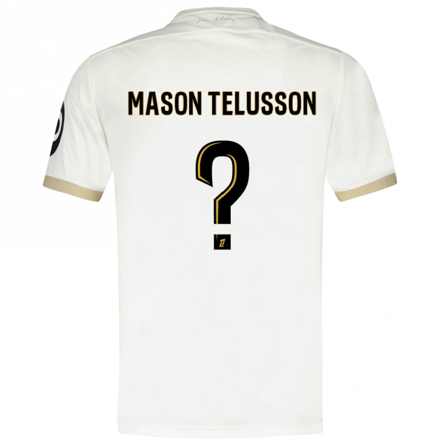 Kids Football Jah Mason Telusson #0 White Gold Away Jersey 2024/25 T-Shirt Australia