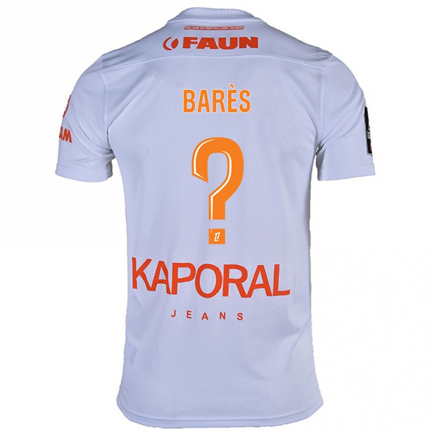 Kids Football Gabriel Barès #0 White Away Jersey 2024/25 T-Shirt Australia