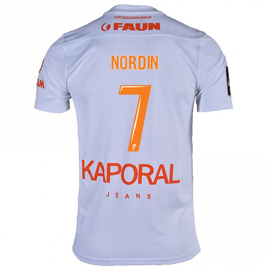 Kids Football Arnaud Nordin #7 White Away Jersey 2024/25 T-Shirt Australia