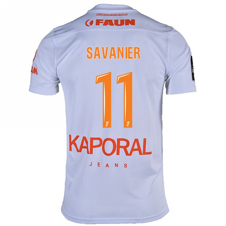 Kids Football Téji Savanier #11 White Away Jersey 2024/25 T-Shirt Australia