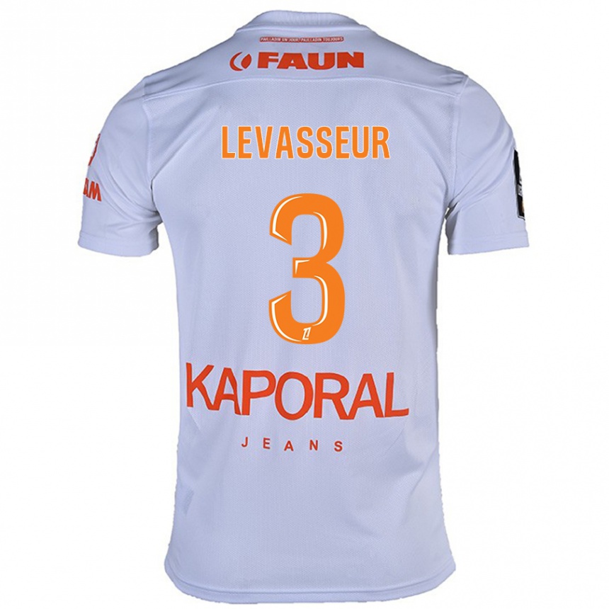 Kids Football Marie Levasseur #3 White Away Jersey 2024/25 T-Shirt Australia