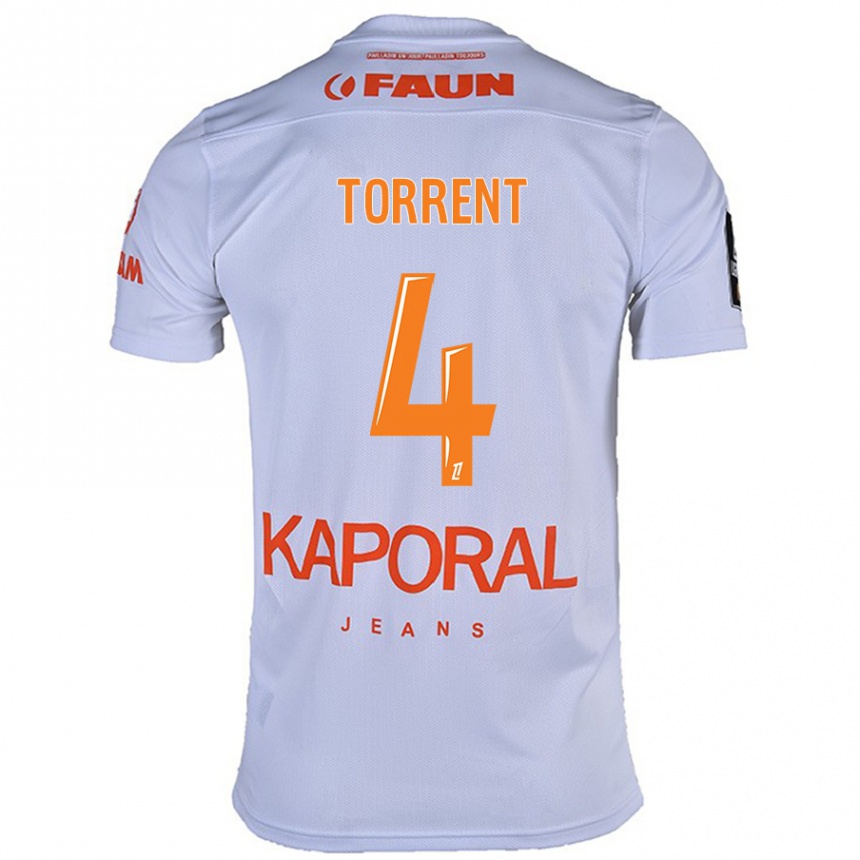 Kids Football Marion Torrent #4 White Away Jersey 2024/25 T-Shirt Australia