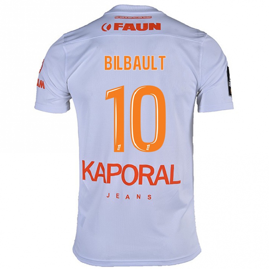 Kids Football Charlotte Bilbault #10 White Away Jersey 2024/25 T-Shirt Australia