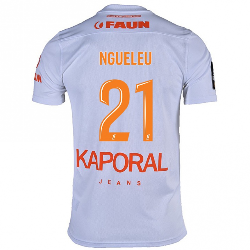 Kids Football Nina Ngueleu #21 White Away Jersey 2024/25 T-Shirt Australia