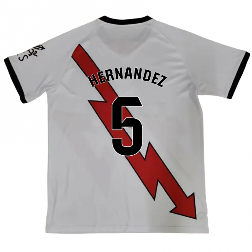 Kids Football Aridane Hernández #5 Red Away Jersey 2024/25 T-Shirt Australia