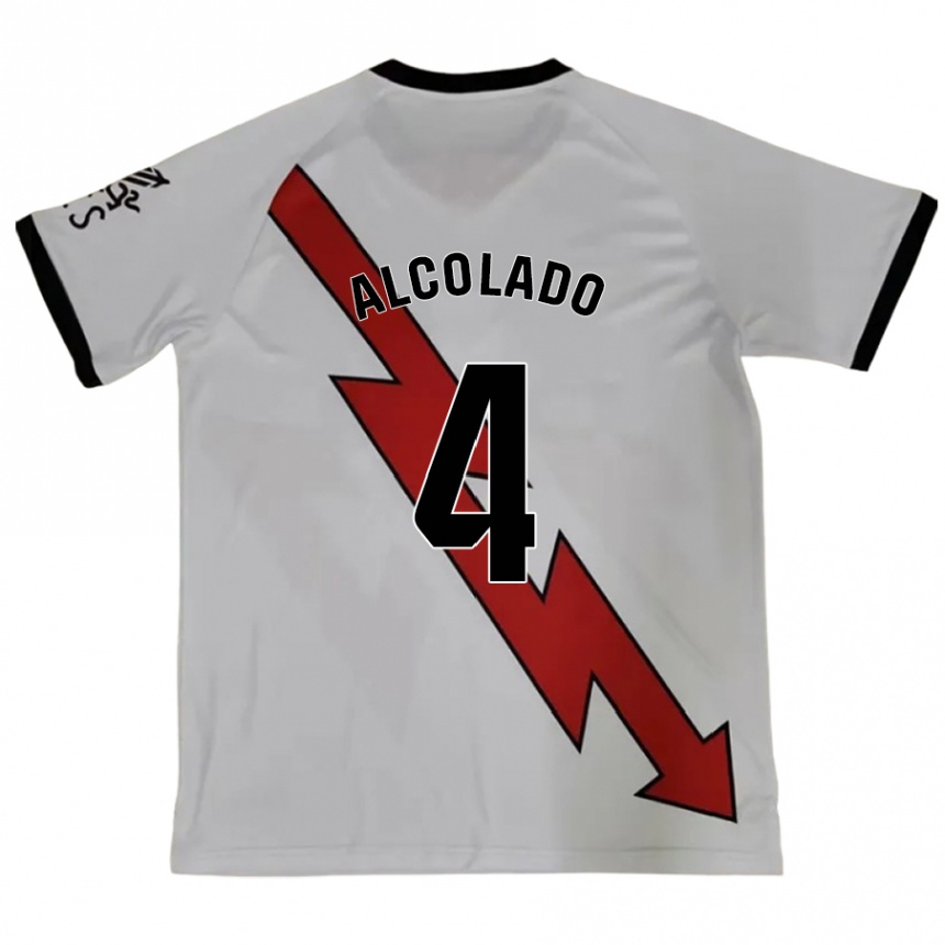 Kids Football Jaime Alcolado #4 Red Away Jersey 2024/25 T-Shirt Australia