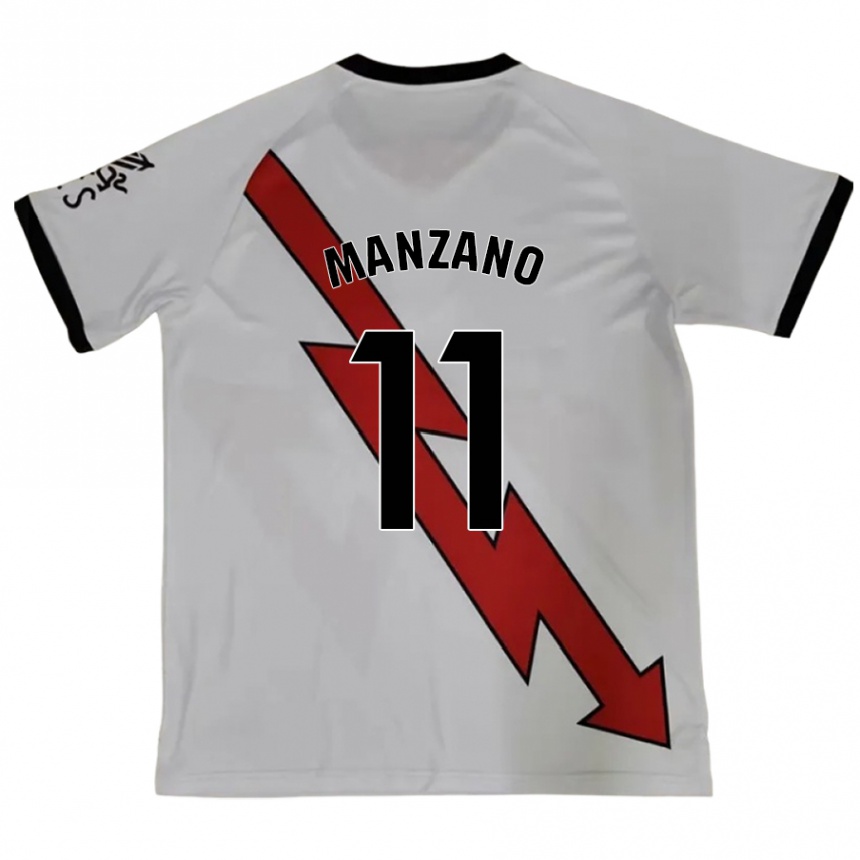 Kids Football Sergio Manzano #11 Red Away Jersey 2024/25 T-Shirt Australia