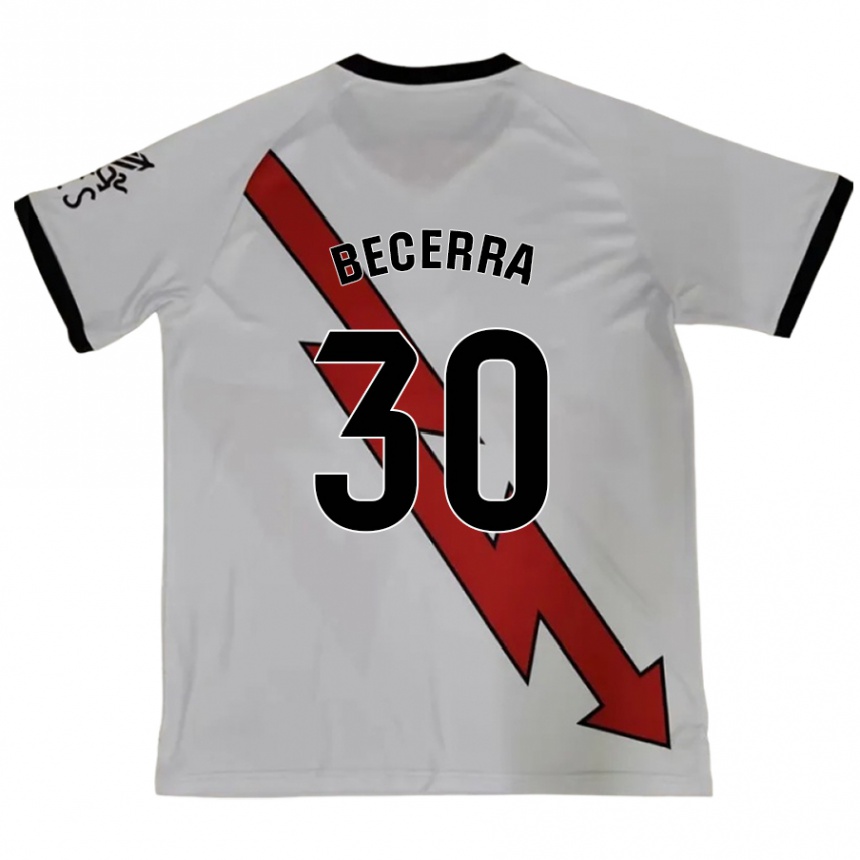 Kids Football Samuel Becerra #30 Red Away Jersey 2024/25 T-Shirt Australia