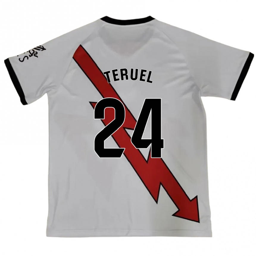 Kids Football Laura Teruel Montero #24 Red Away Jersey 2024/25 T-Shirt Australia