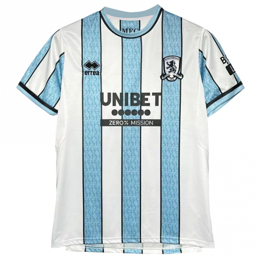 Kids Football Emma Wallis #3 White Blue Away Jersey 2024/25 T-Shirt Australia