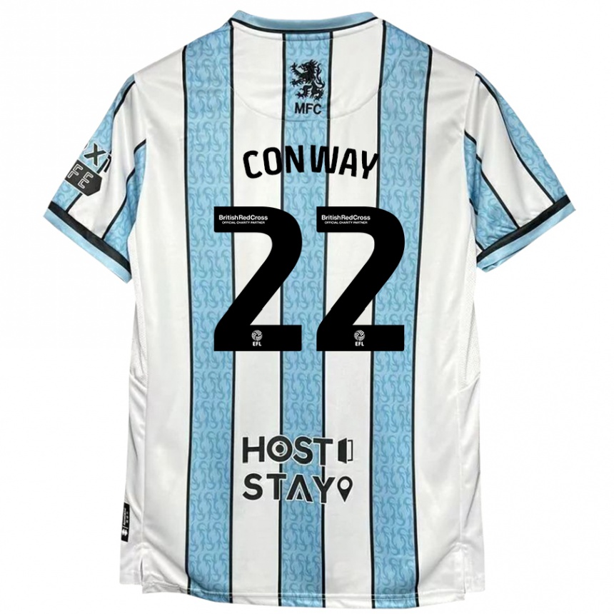 Kids Football Tommy Conway #22 White Blue Away Jersey 2024/25 T-Shirt Australia