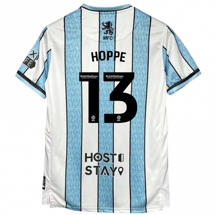 Kids Football Matthew Hoppe #13 White Blue Away Jersey 2024/25 T-Shirt Australia