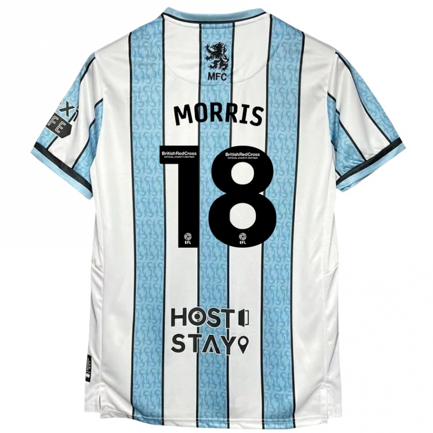 Kids Football Aidan Morris #18 White Blue Away Jersey 2024/25 T-Shirt Australia